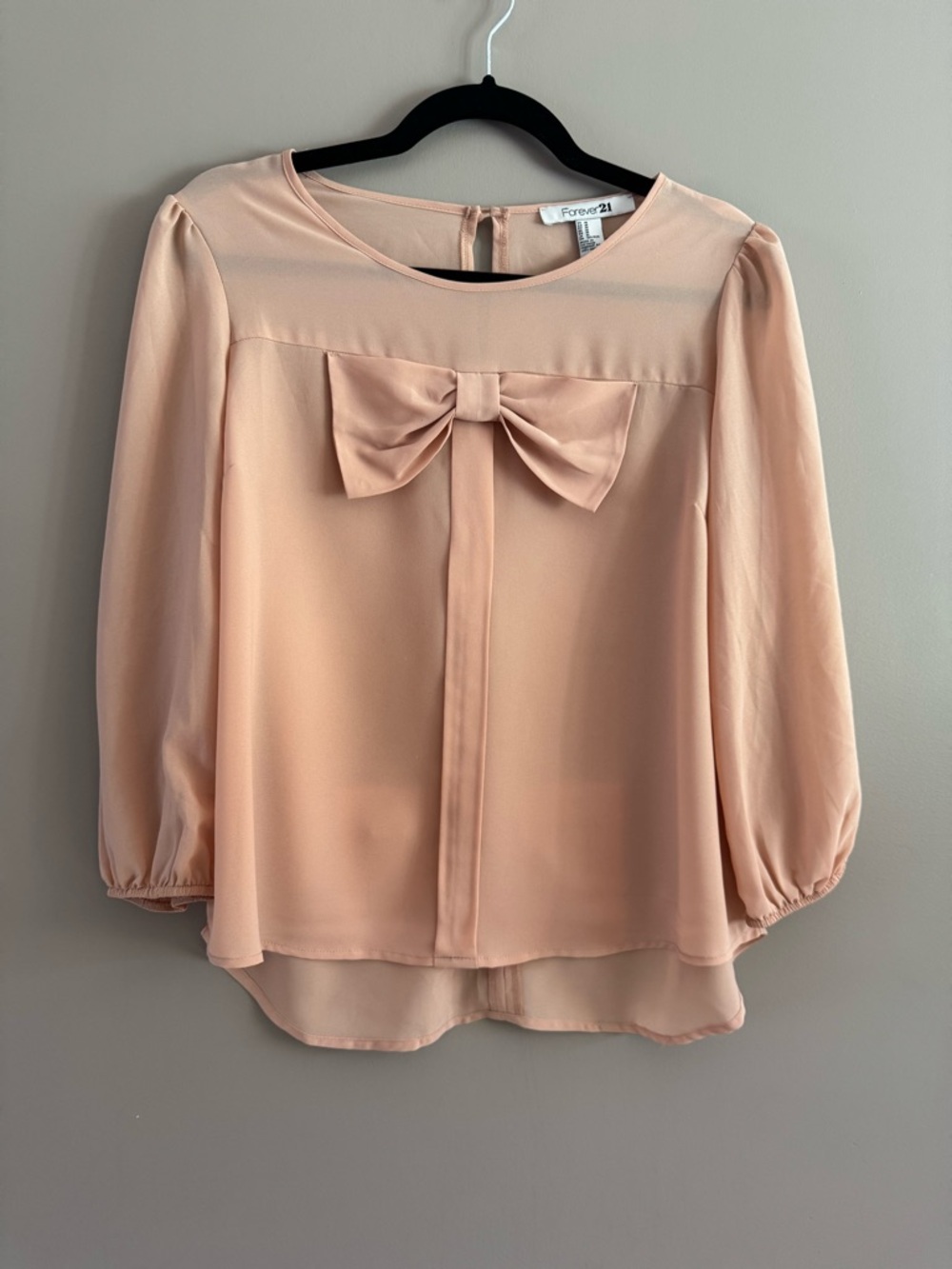 Forever 21 Peach color Bow-Front Blouse